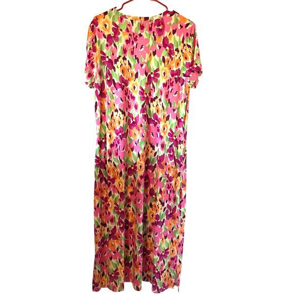 Quacker Factory Hello Spring Floral and Bling Maxi Dress Size Medium - Picture 4 of 5